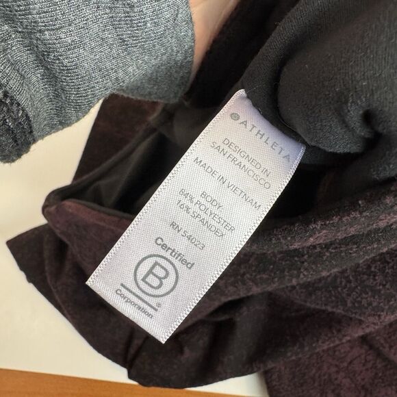 Athleta Elation Glades 7/8 Tight Women's S Small Legging Maroon Black High Rise - Picture 6 of 9